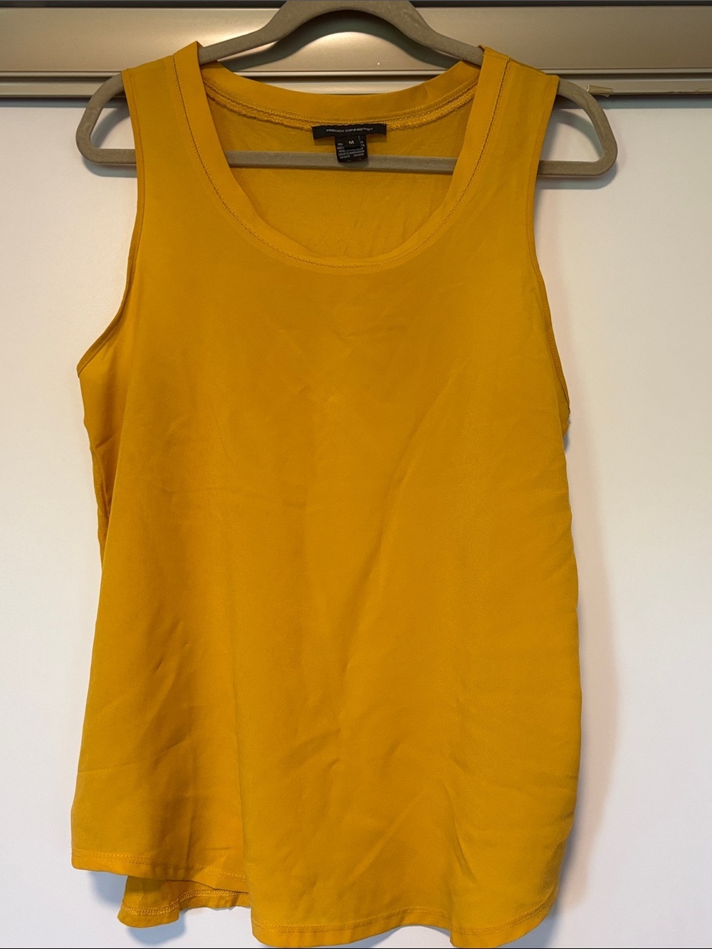 French Connection  Women’s Mustard Yellow Tank Top - Classic Scoop Neck medium
